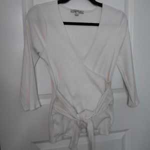 EXPRESS Surplice Tie Waist Blouse